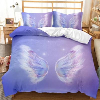 Angel Wings Duvet Cover King Queen Size Abstract Cartoon Art Print Bedding Set Youth Fantasy Magic Polyester Quilt Cover
