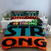 Be Strong Motivational Set Bedding Duvet Cover Set Duvet Cover Pillowcases  (1*Duvet Cover 2*Pillowcases, without duvet insert)