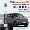 Caneta de Reparo de Pintura para Carro Quente Dedicada para Leapmotor T03 2020-2025 NA Retoque Removedor de Arranhões Acessórios Automotivos DIY Preto Branco Amarelo