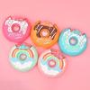 380 ml Donut-förmiger Becher, Fütterbecher für Kinder mit Strohhalmen, schöne Donut-förmige Wasserbecher, Cartoon-Design, auslaufsichere Wasserflasche für den Außenbereich