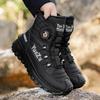 Men's plush velvet padded warm winter thick bottom heightening casual hiking outdoor mountaineering snow boots cotton boots