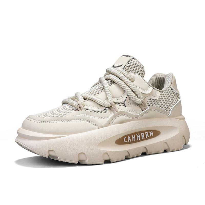 

Мужская обувь новый тренд весна и лето дышащая сетка кроссовки для папы молодежные толстая подошва увеличивающие рост для путешествий отдыха спортивная обувь 44