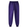 Unisex Warm Fleece Sweatpants - Plus Size, Solid Color, Casual Fitness Running Trousers