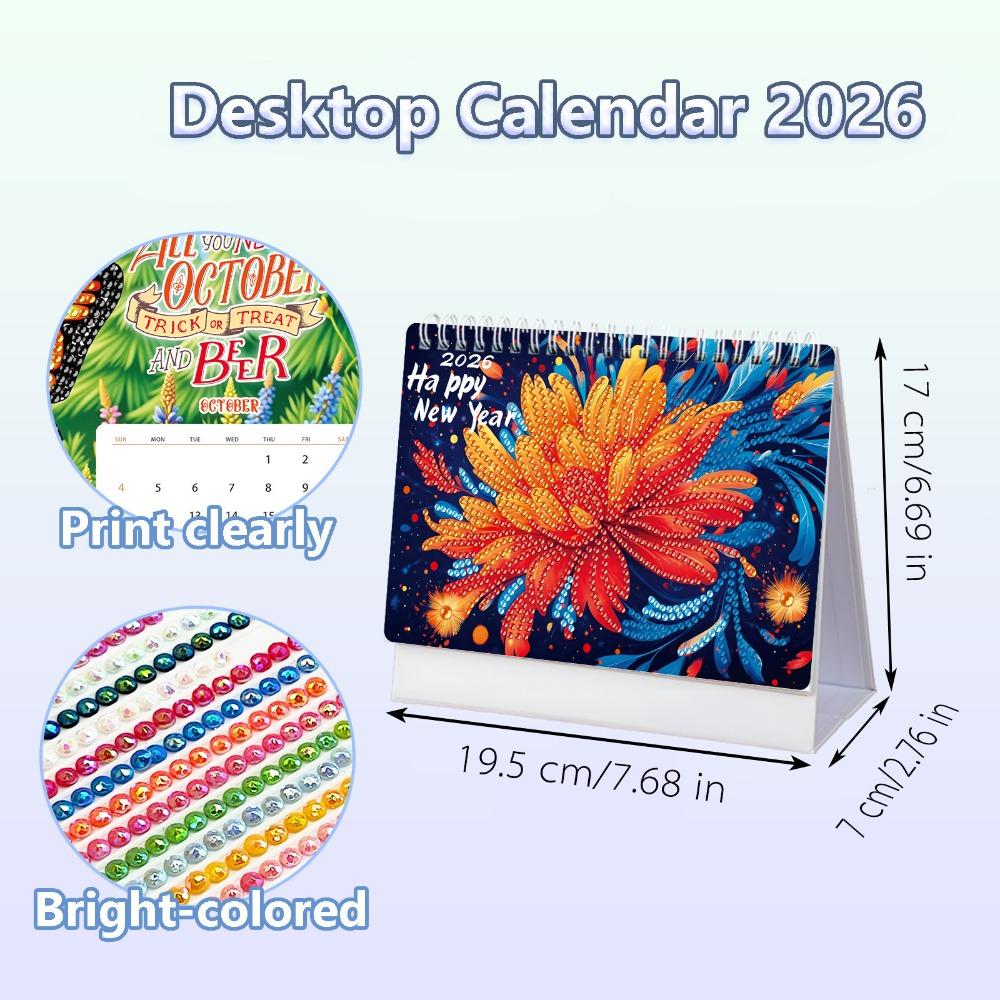 2026 Diamond Art Calendar Painting Art Kit Painting Calendar  For Organizing Goals Appointments