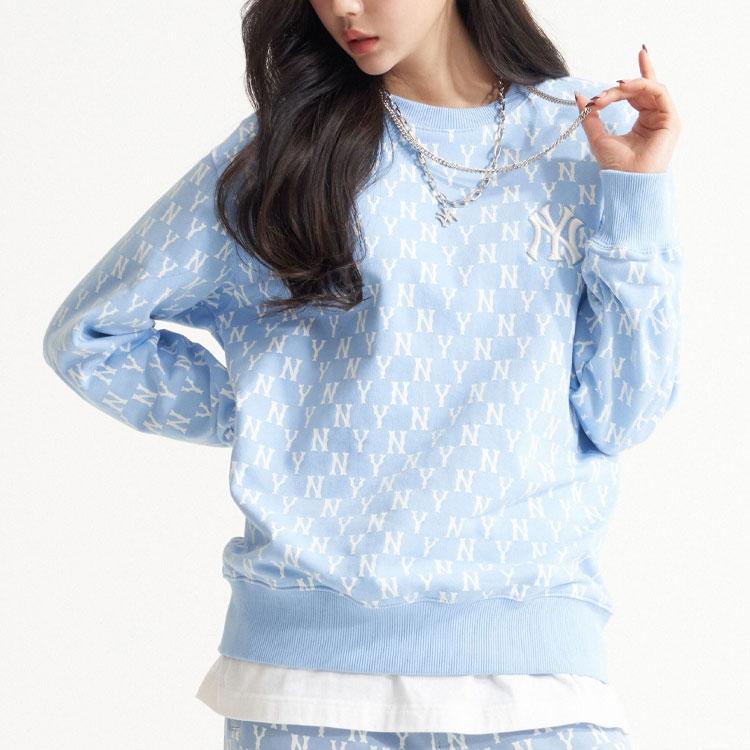 New MLB Sweatshirt Unisex Light Blue 3AMTM0221-50BLL