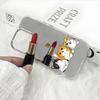 Foreign Trade Explosion Cute Cat Mirror Apple 17 Mobile Phone Case Ip16promax Puppy with Mirror Mobile Phone Case 15