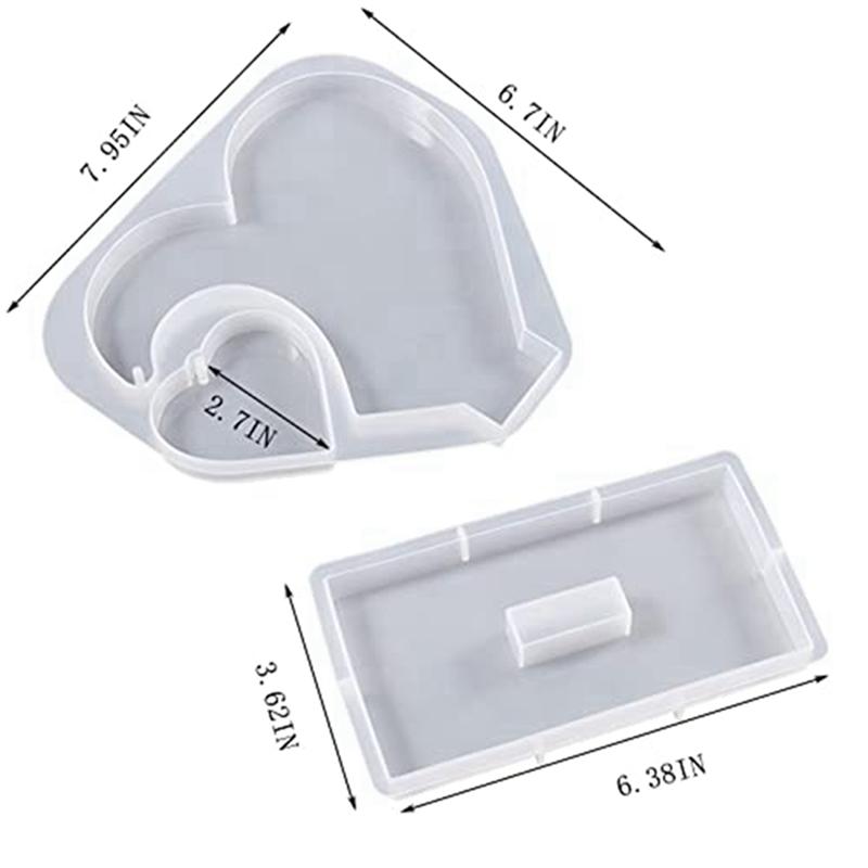 Praktisch-1Set Herz-Bilderrahmen Silikonformen Silikonformen Silikagel Für DIY Heimdekoration