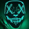 Led Mask Halloween Carnival Christmas Masquerade Party Night Club Luminous Movie Theme Mask The Purge Glowing Cosplay Mask