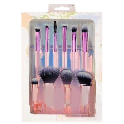 10PCS Mini Makeup Brush Set Portable Travel Cosmetic Brushes Kit for Convenient Makeup Tools