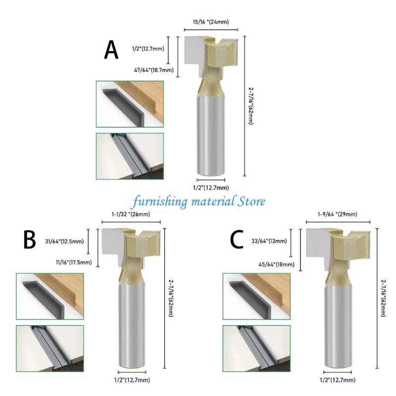 Y5GD Industrial Golden Bullnose Pull Cutter Mixture Drill TERM Slot Access Bit For Woodworking 45# Steel