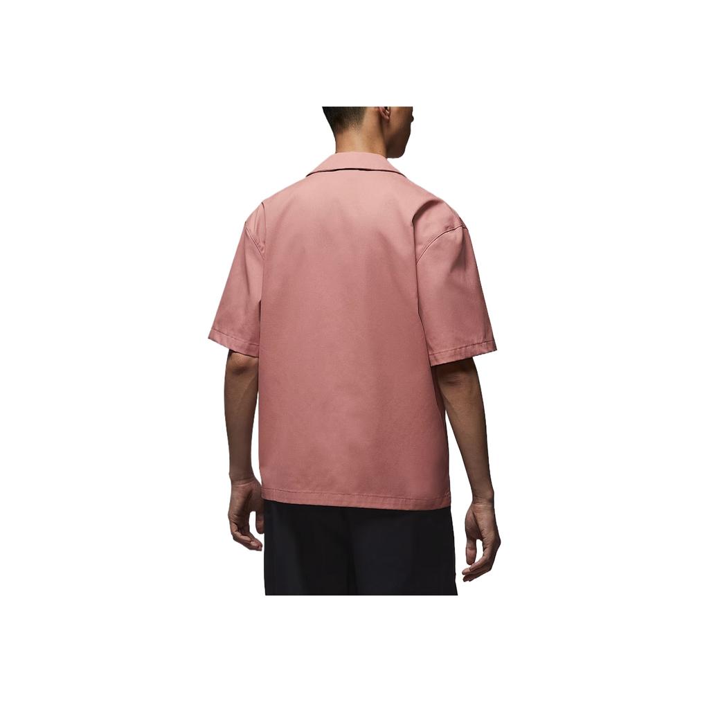 Jordan Essentials Statement Jumpman Comodo Moda Semplice Versatile Tinta Unita Manica Corta Camicia Uomo top Rosa Ruggine FN4626-685