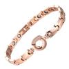 Diamond-encrusted Water Drop Stainless Steel Magnet Bracelet Adjustable Titanium Steel Gold-plated Women's Magnetic Health Bracelet