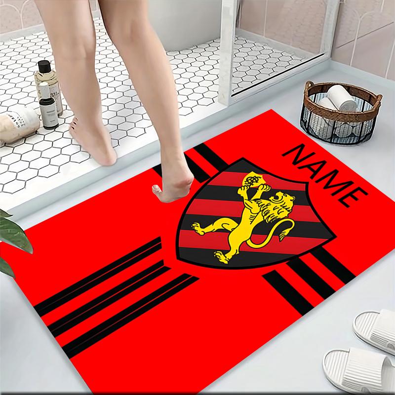 Custom Name Lion Crest Emblem Carpet Rug Customizable Soft Washable Anti-Slip Home Living Room Sofa Mats Personalized Rug. 0909231