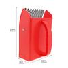 Heavy-Duty Red Plastic Berry Picker with Metallic Comb & Ergonomic Handle 800-900 Capacity Blueberry Rake for Elderberries