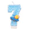 Engineering Vehicle Theme Birthday Number Candle Creative Insert Cake Decoration Handmade Number Candle 0-9