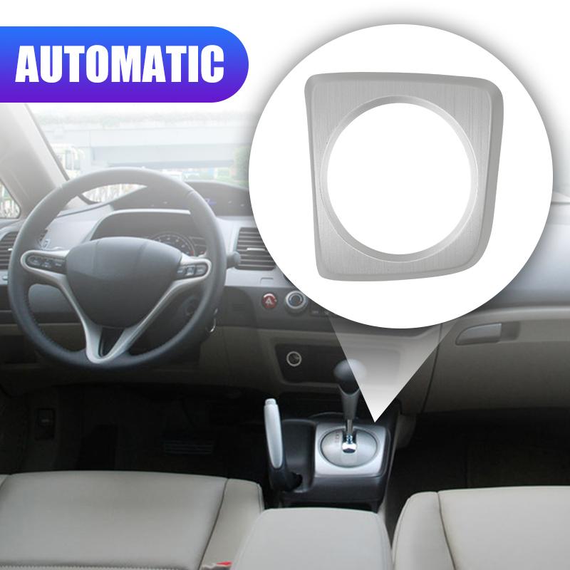 Car Automatic AT Transmission Gear Shift Lever Frame Trim Panel for Honda Civic 2006-2011 Brake Handle Cover Gear Shift Knob