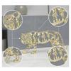 Metal Tiger Ornament Openwork Sculpture Glossy for Bookshelf