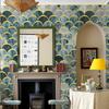 Fish Scale StoneWallpaper Peel And Stick Blue Waterproof Wall Contact Paper Fresh Self Adhesive Living Room Wall Decor