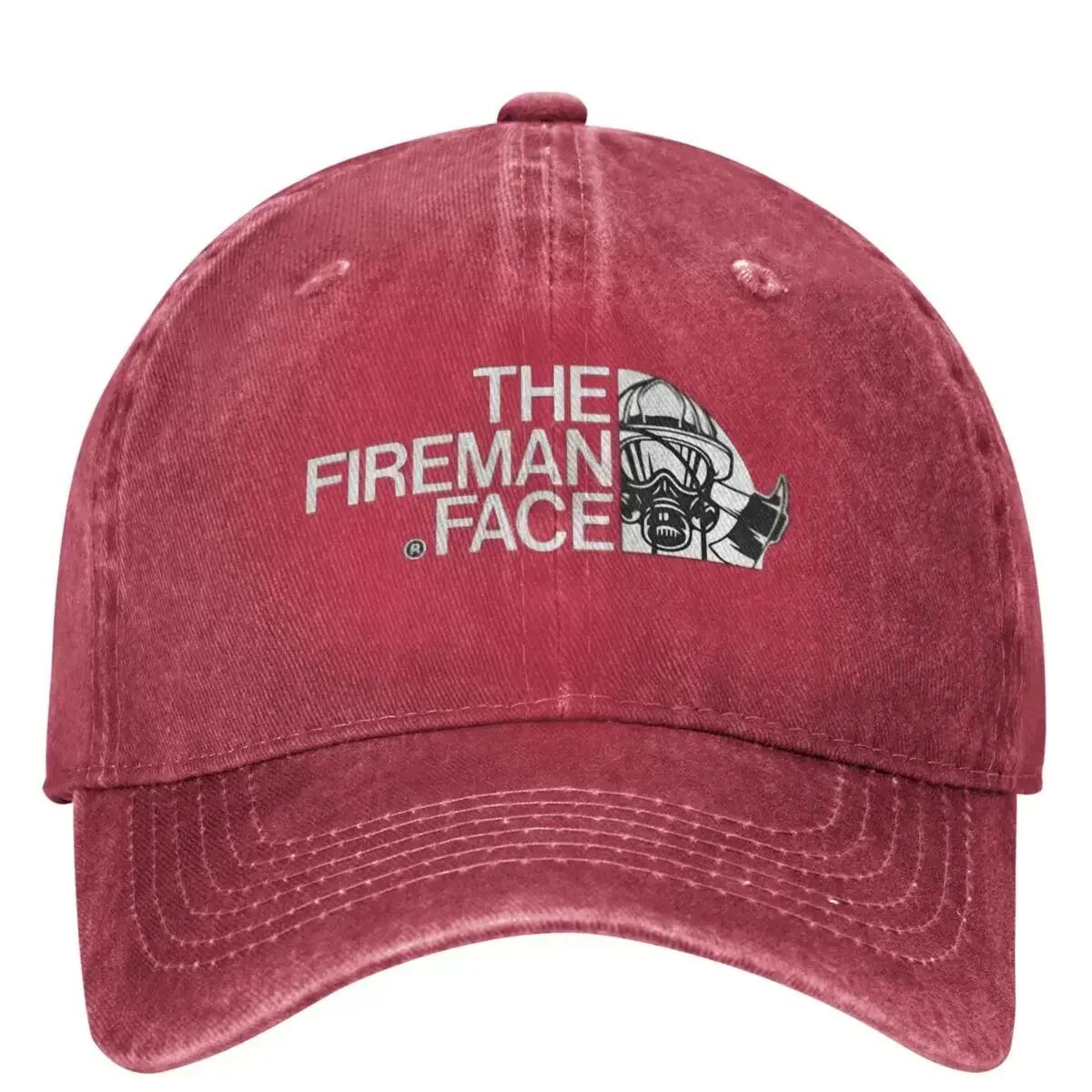 The Firefighter Face Baseball Cap Outdoor Gym Trucker Hat Spring Unisex Unisex Trendy SunProof Snapback Cap One Size