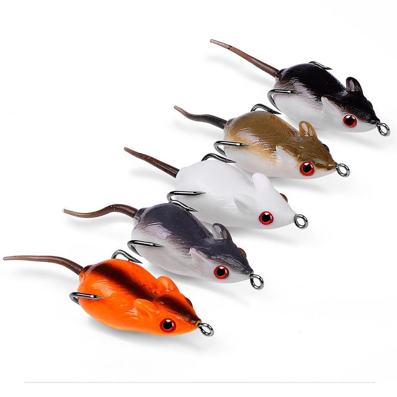 5cm 9g 3d Simulation Mouse Fishing Lure Kit Artificial Double Hook Lures Baits Fishing Accessories