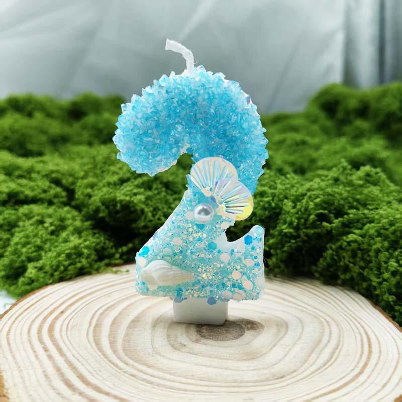 Blue Seashell Birthday Candles: Creative Design, Small, Exquisite, Perfect for Party Atmosphere