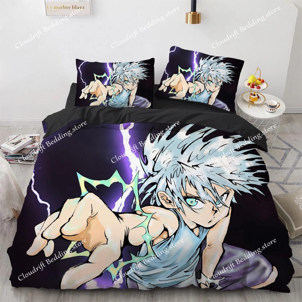 3D Print Fashion Anime Hunter X Hunter Bedding Set Boys Girls Twin Queen Full Size Duvet Cover Pillowcase Bed Adult Bedroom
