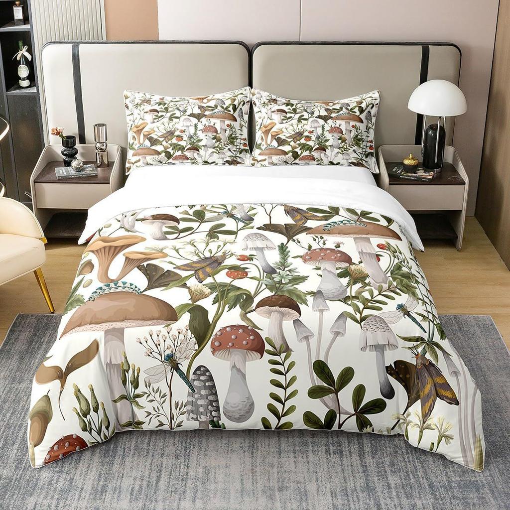 Halloween Ghost Pink White Three-Piece Quilt Cover Digital Printing Bedding Set Bed Cover