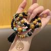 Bohemian Bracelet Set for Women, Layered Beaded Stackable Bracelets with Tree of Life Charm & Tassel, Vintage Ethnic Boho Jewelry for Daily & Gift