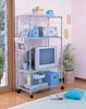 Iris Ohyama Metal Magazine Rack with Hooks, MR-3MR, Silver