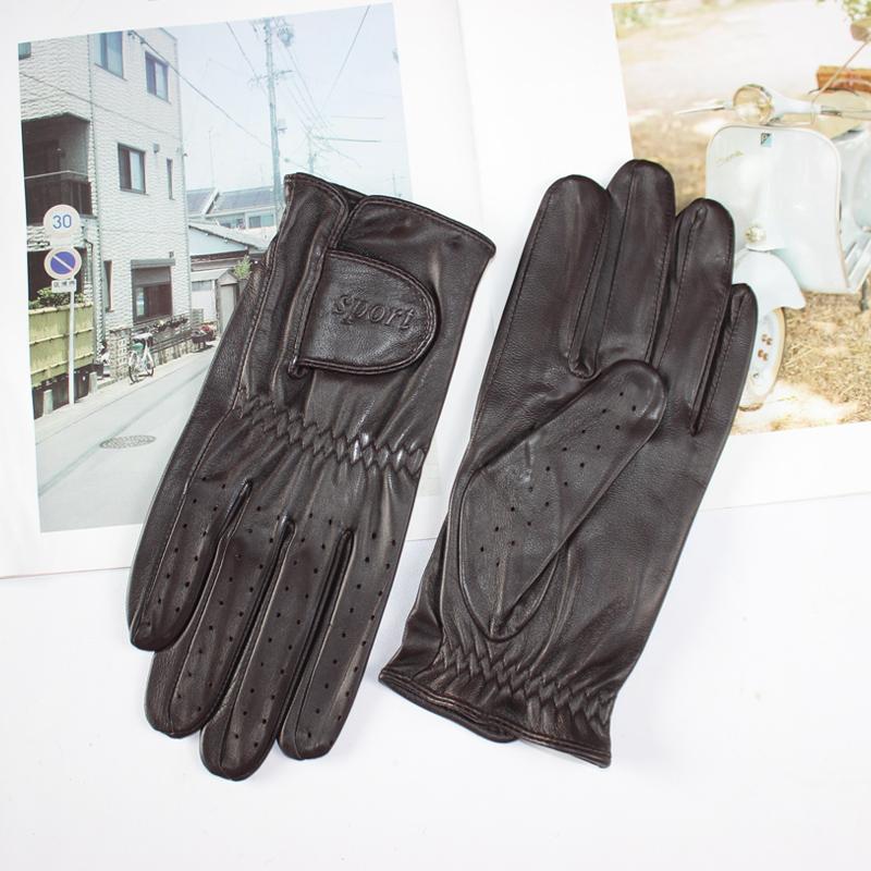 

New Sheepskin Golf Gloves Unisex Thin Single Leather Unlined Touch Screen Driving Leather Gloves 11