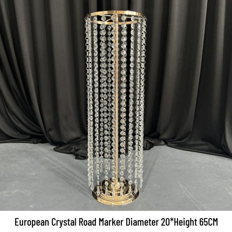 European Crystal Wedding Venue Decor: Elegant Props for Celebrations and Hotel Stage Ornaments
