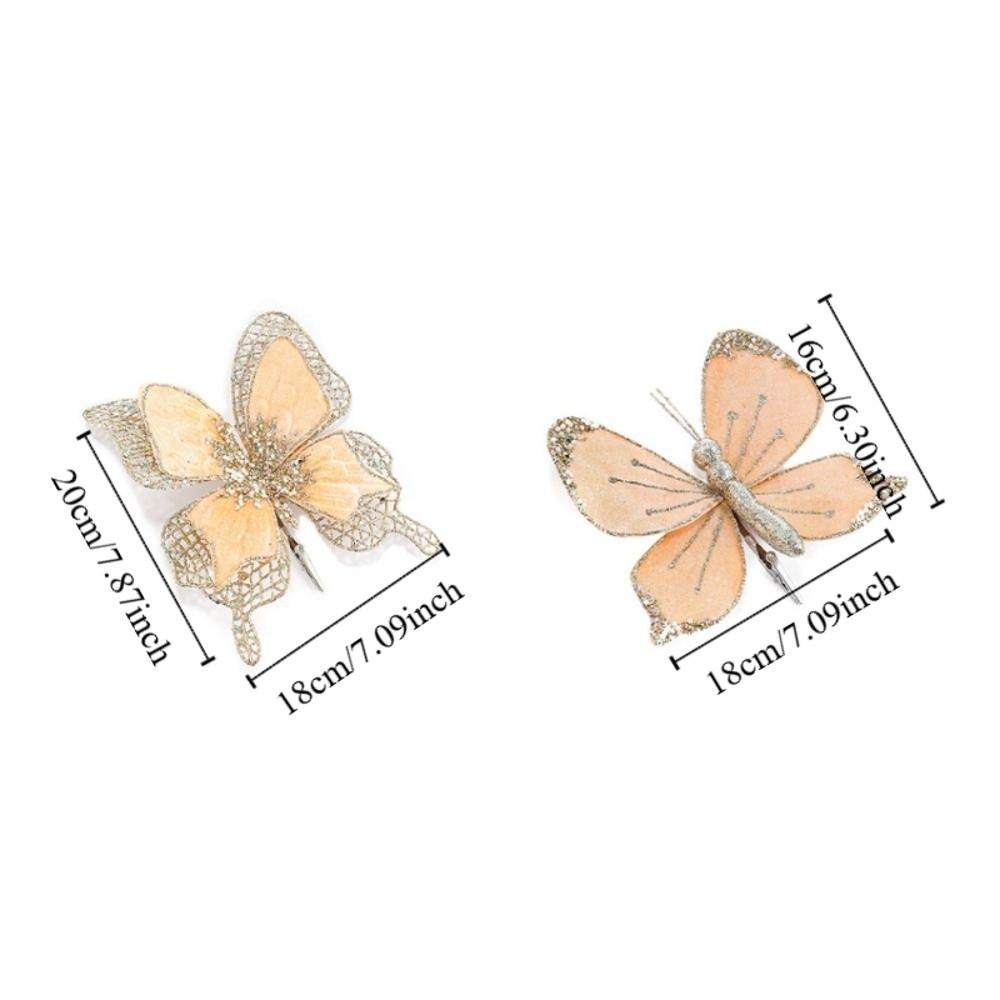 with Clip Christmas Butterfly Pendant Sparkling Holiday Decor  Home Decorations