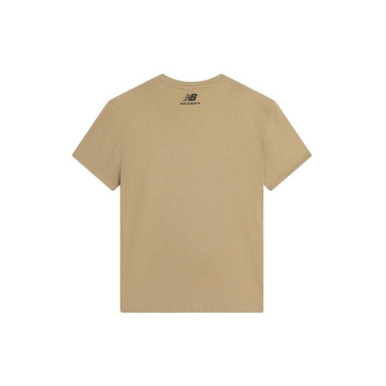 New Balance T Shirts Men's Brown Crew Neck Moderate Straight Fit AMT22396-INC