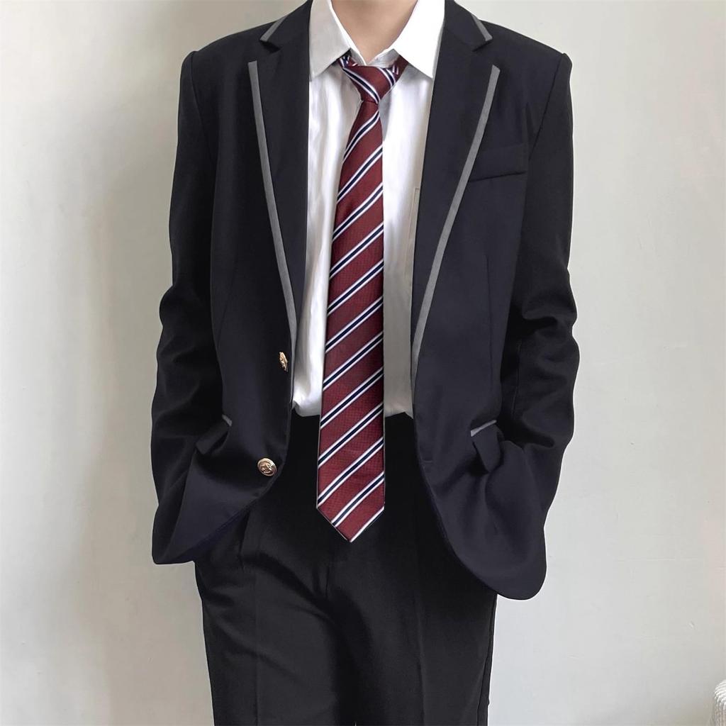 Qichenk Blazer and High School Uniform Perfect for and High School Includes Graduation and Long Size 2XL Men's Set, Halloween, Cosplay, Students, Tie,