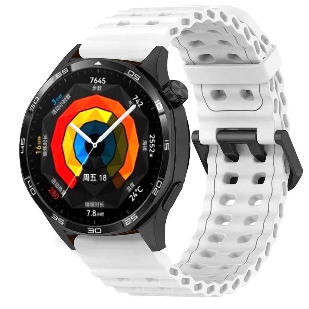 22mm Ocean Silicone Strap for Huawei Watch GT5 5Pro GT4 46mm Replacement Bracelet for Samsung Galaxy Watch 3 45mm Gear S3