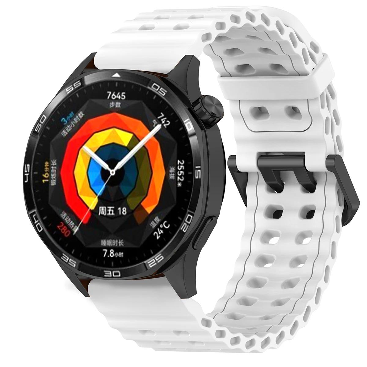 

24 мм Зовнішній Дихаючий Спортивний Силіконовий Ремінець Для Suunto 7/ 9 /D5 Spartan Wrist HR Baro Запасні Ремінці для Смарт-годинника 24mm білий