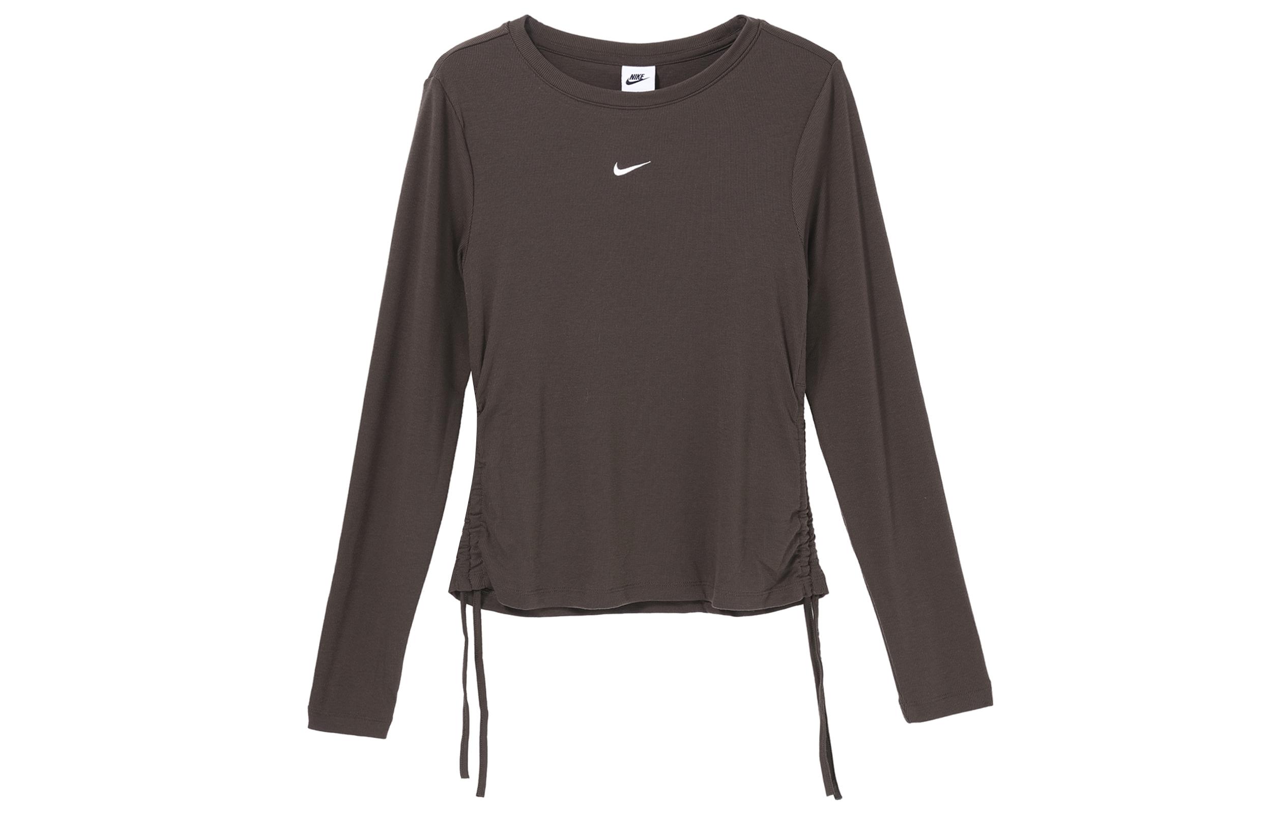 Nike Set in Sleeve T Shirt Women s Brown FB8718-237 S