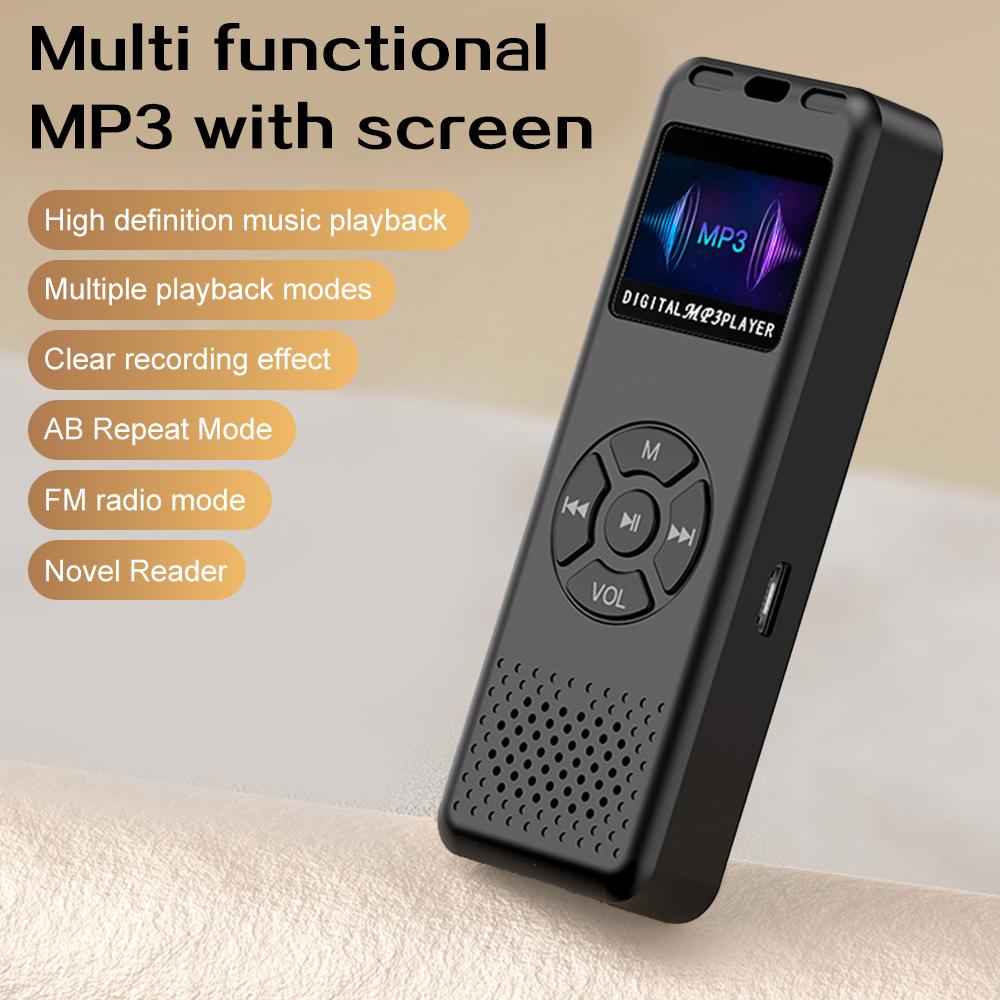 2025 New Digital Audio Voice Recorder LED Color Screen A-B Repeat Portable Recorder MP3 For Interview Business Support Up to 64G