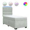 Maison Exclusive - Sommier à lattes de lit et matelas Gris clair 90x200 cm Velours