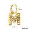 Diamond Stainless Steel Jewelry Accessories 26 Letter Pendant Pendant DIY Necklace Bracelet Accessories