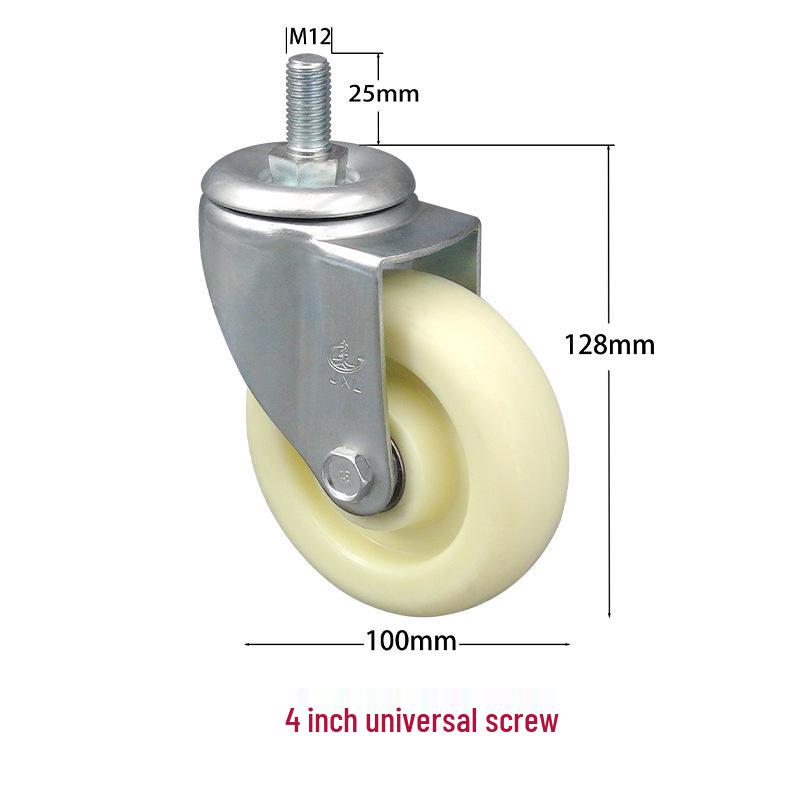 PP Nylon Swivel, Fixed, & Braked Casters - Trolley & Equipment Wheels, 3-5 Inch