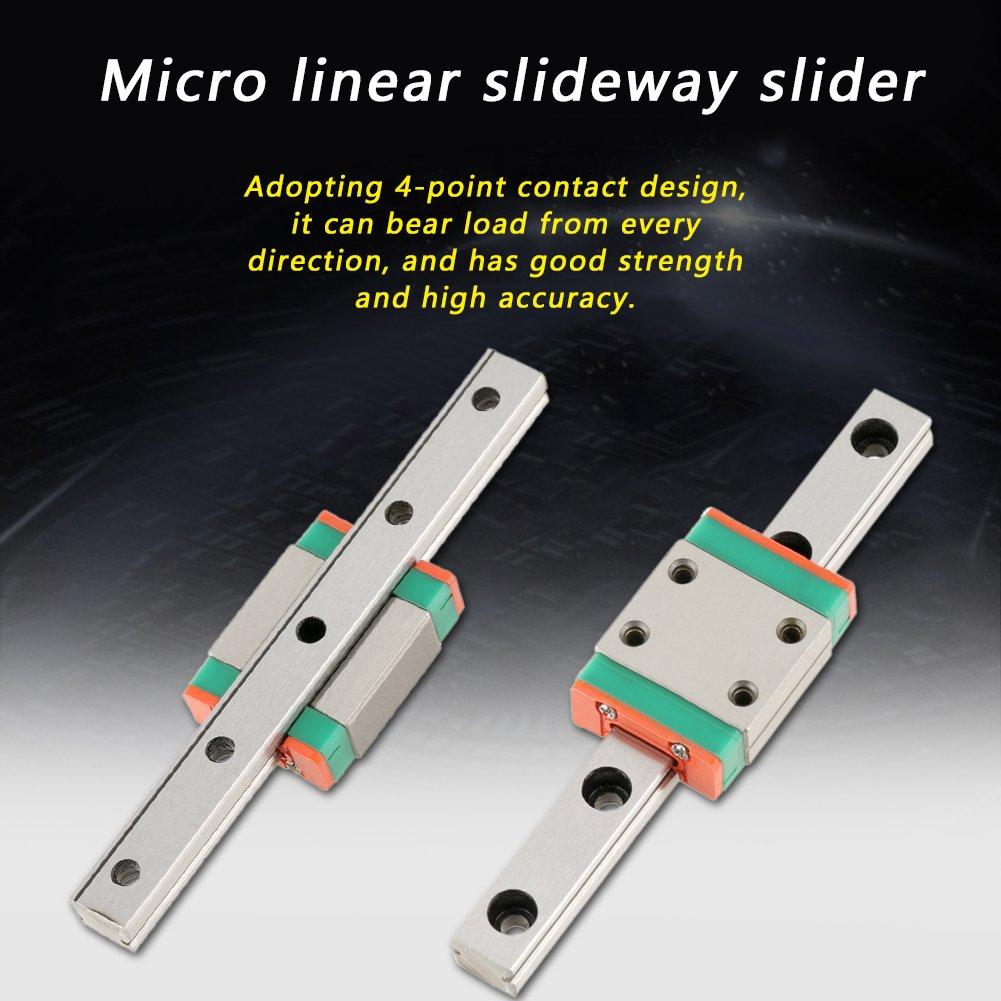 Linear Motion Guides, LML7B Miniature Linear Rail Guide 7mm Width + Slide Block for 3D Printer and CNC Machine (70mm)