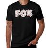 Fox Pattern On Sage Tshirt Urban Casual Loose Fit Tee