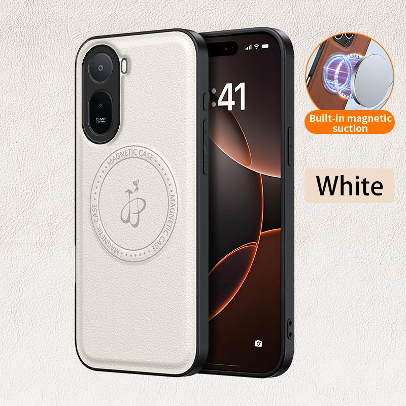 Wireless Charging Magnetic Case for Xiaomi Redmi A7 Pro 4G Protective Cover PU Leather Hard Back Shell Coque Funda Redmi A7 Pro 4G белый