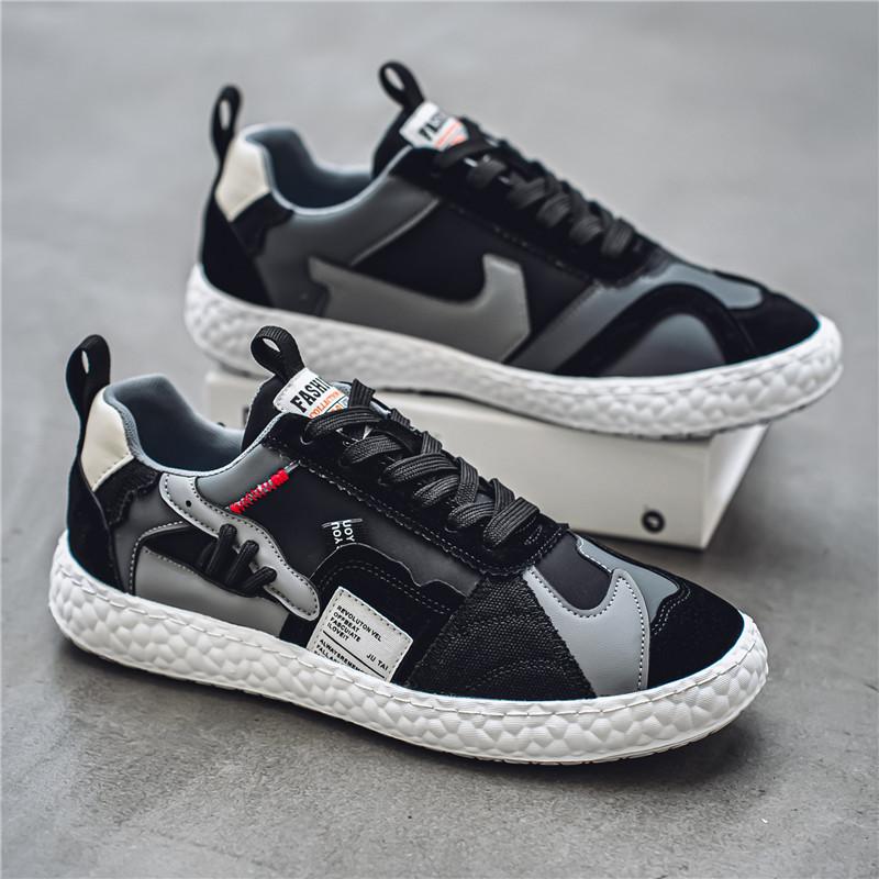 

Men s shoes autumn 2024 new trendy brand explosion retro fashion sports leisure board shoes running versatile men s trendy shoes 44 чорний