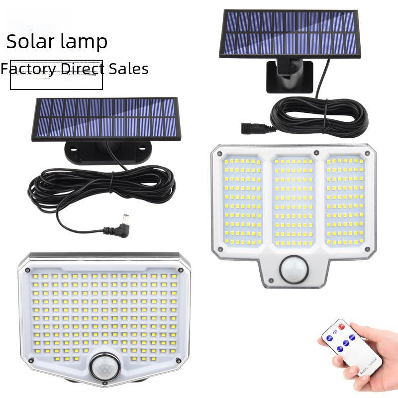 Solar Motion Sensor Wall Lamp: Waterproof Outdoor Lighting for Gardens, Garages, and Streets
