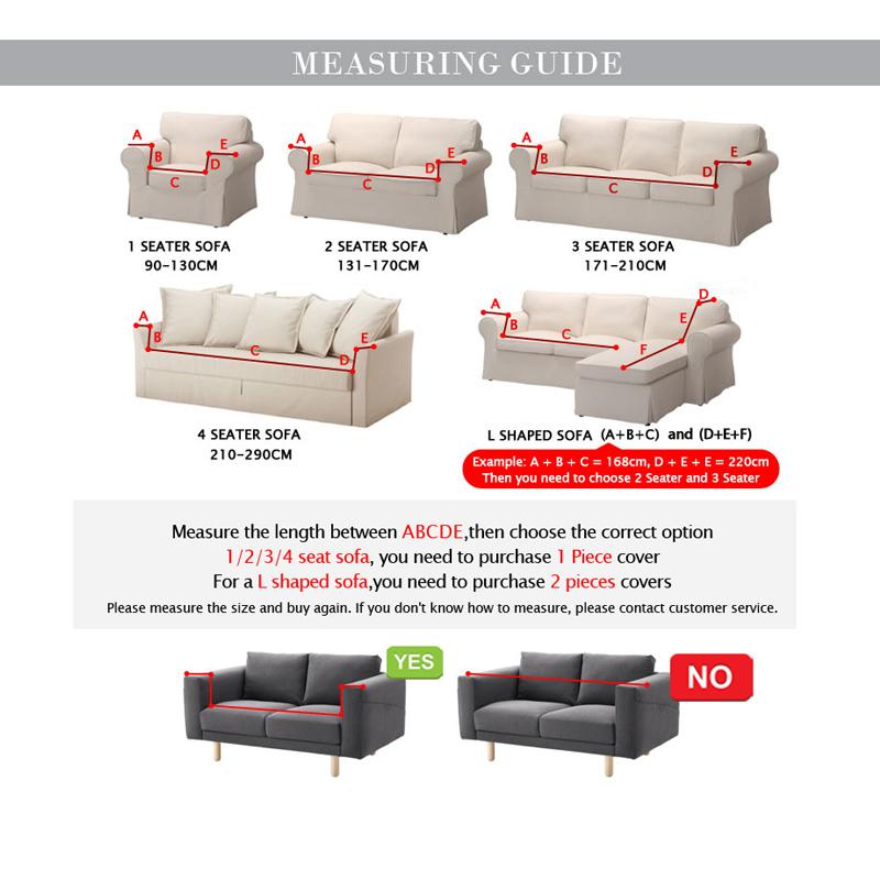 Sofa Cover For Living Room Solid Color Elastic Spandex Modern Polyester Corner Sofa Couch Slipcover Chair Protector 1 /2 /3 /4 Seat