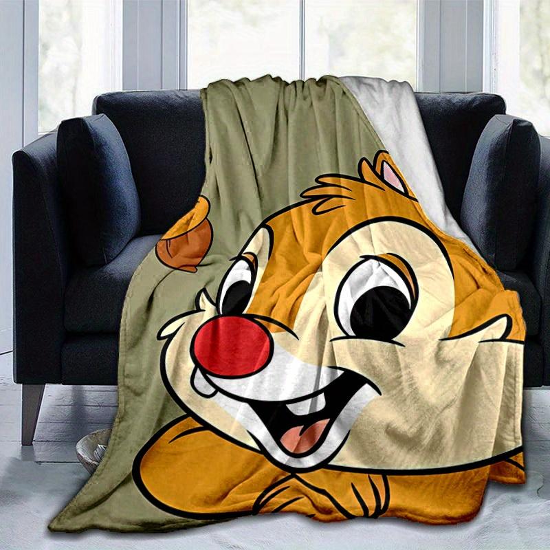 1pc,Disney Chipmunk Acorn Throw Blanket Cute Cartoon Animal Home Decorative Blankets for Couch, Sofa, Bed, Car, Travel, Camping, Office Nap, Gift