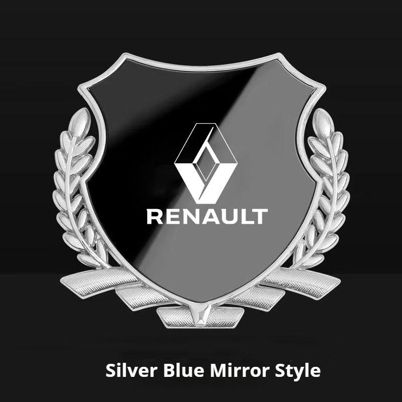 For Renault 2026 New Hub Caps Car Fender Blade Decal Badge 3D Metal Car Body Protective Sticker For Renault Megane 2 3 Clio Scen