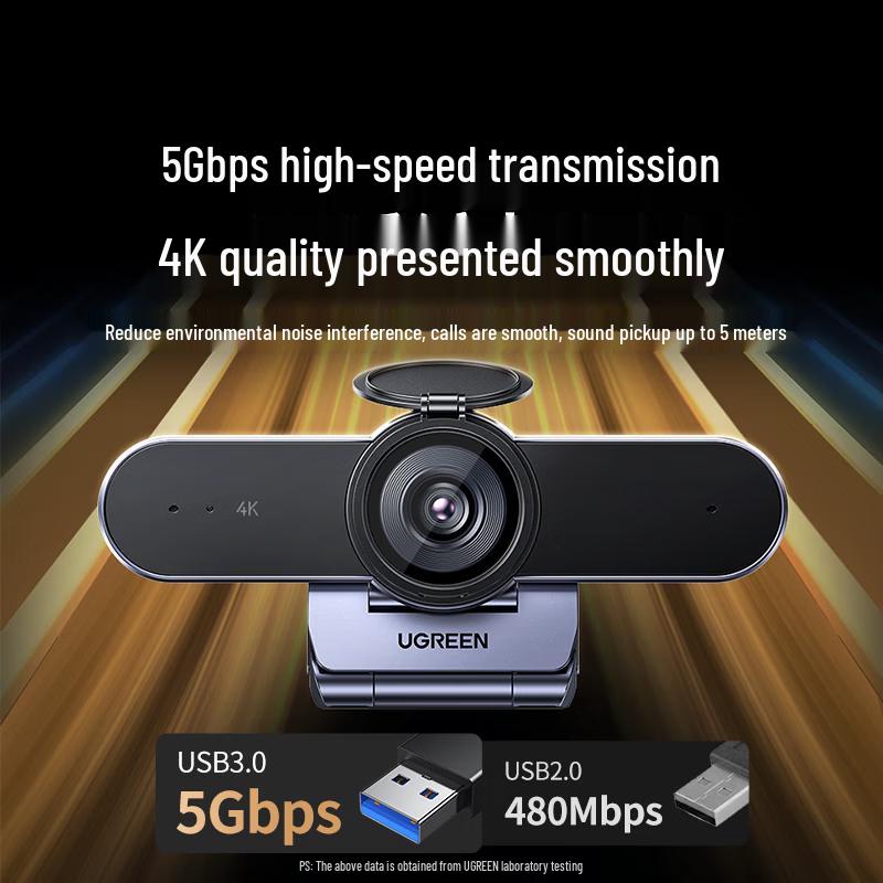 Ugreen 4K 8MP USB 3.0 Autofocus Webcam